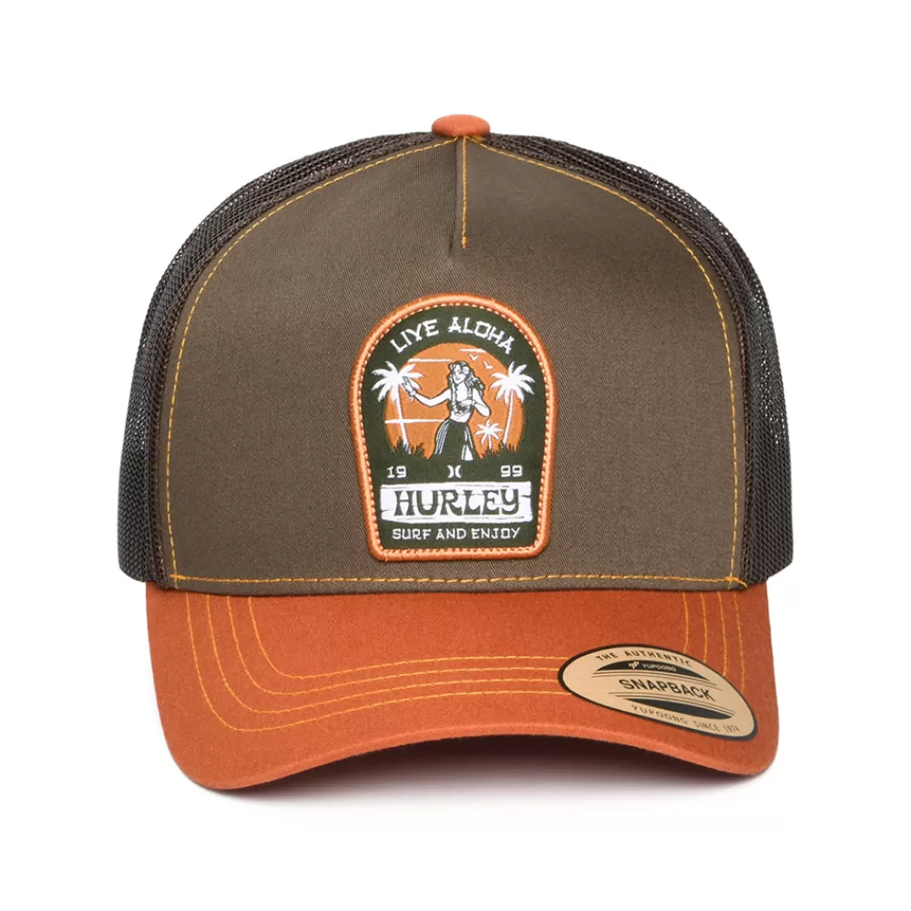 Casquettes Trucker | Casquettes De Baseball^Hurley Casquette Trucker Live Aloha marron