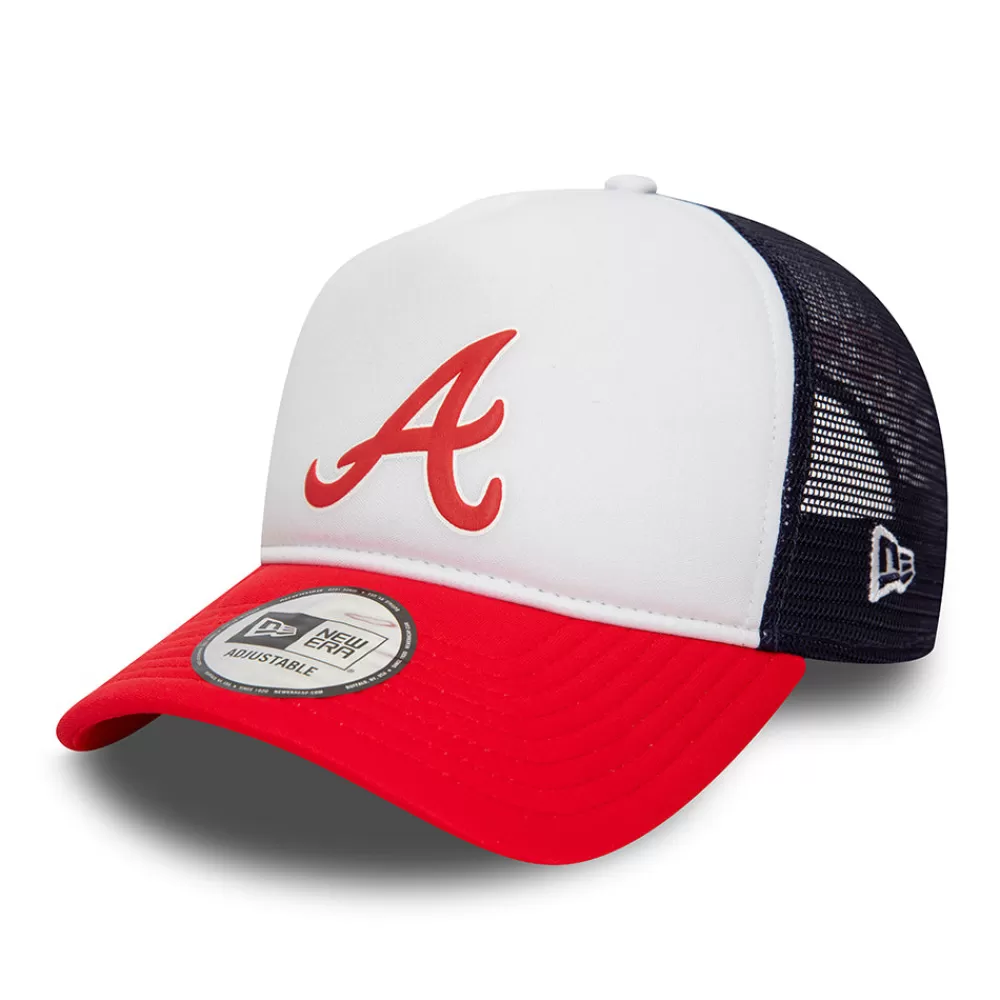 Casquettes Trucker | Casquettes Homme^New Era Casquette Trucker MLB Logo A-Frame Atlanta Braves blanc-écarlate-bleu marine