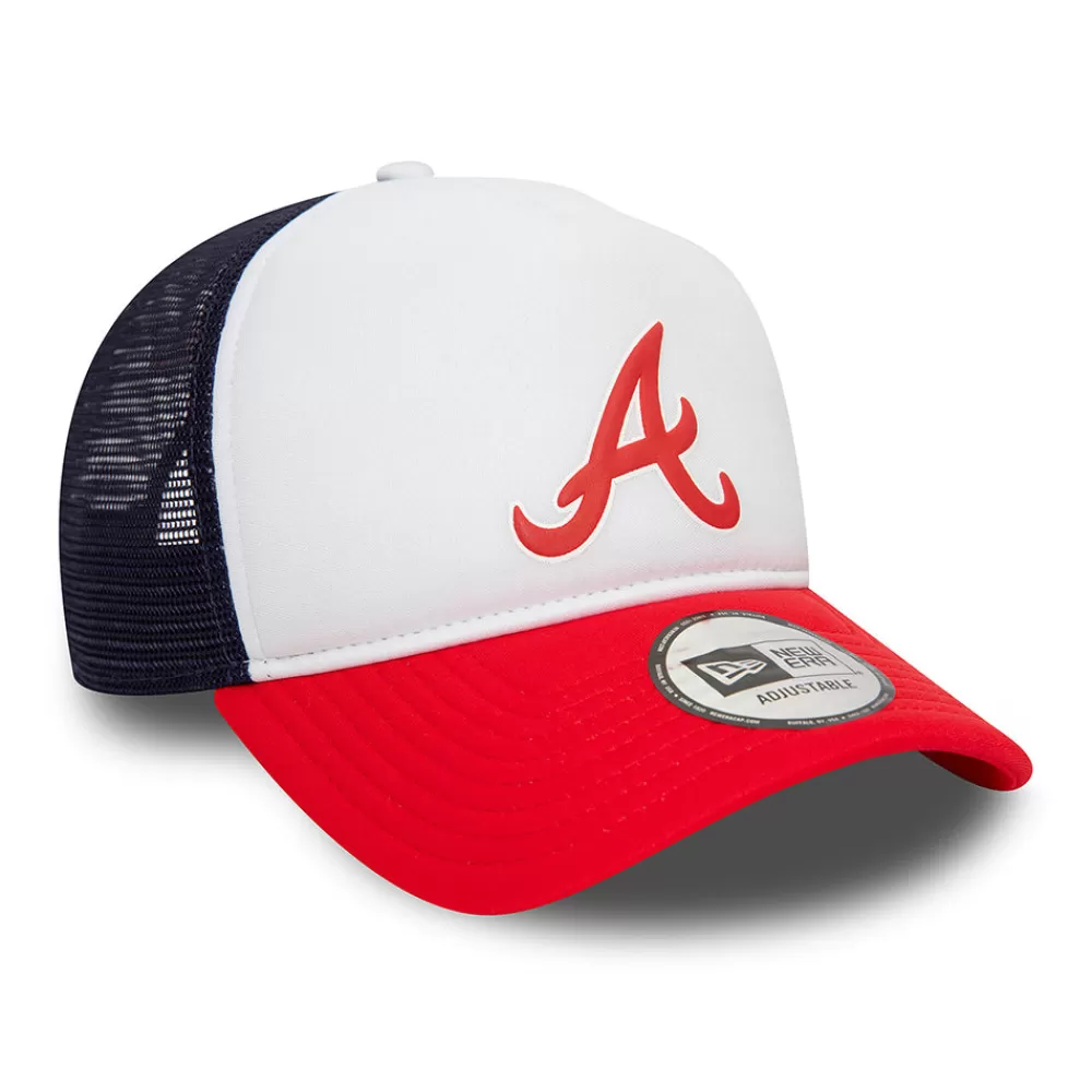 Casquettes Trucker | Casquettes Homme^New Era Casquette Trucker MLB Logo A-Frame Atlanta Braves blanc-écarlate-bleu marine