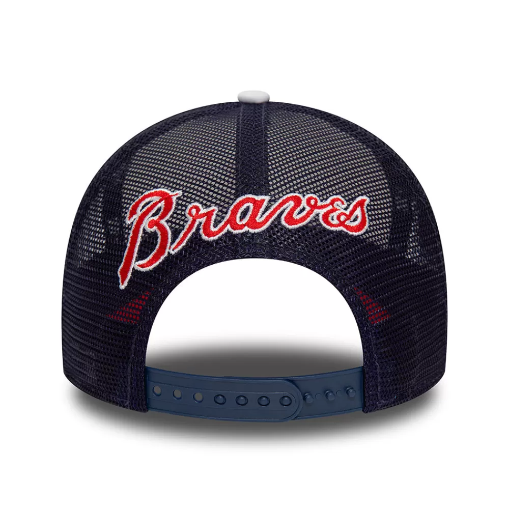 Casquettes Trucker | Casquettes Homme^New Era Casquette Trucker MLB Logo A-Frame Atlanta Braves blanc-écarlate-bleu marine