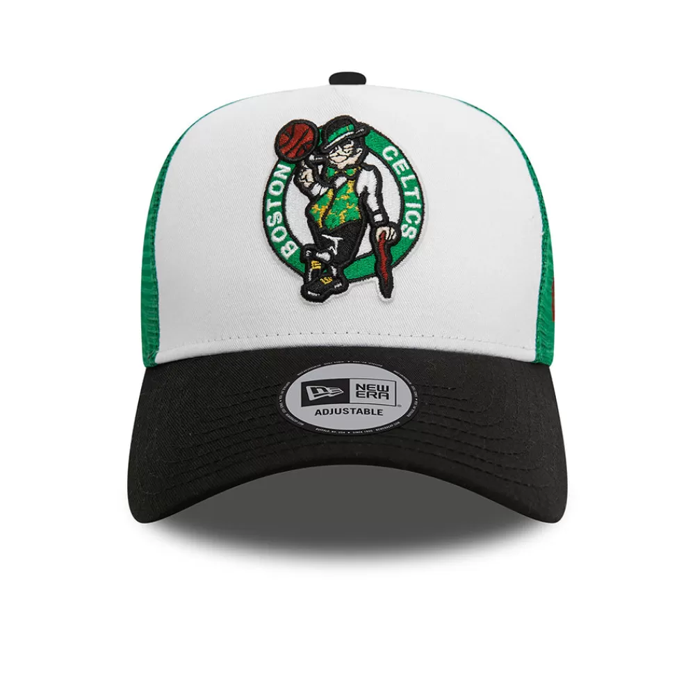 Casquettes Trucker | Casquettes Homme^New Era Casquette Trucker NBA Rear Arch A-Frame Boston Celtics blanc-noir-vert