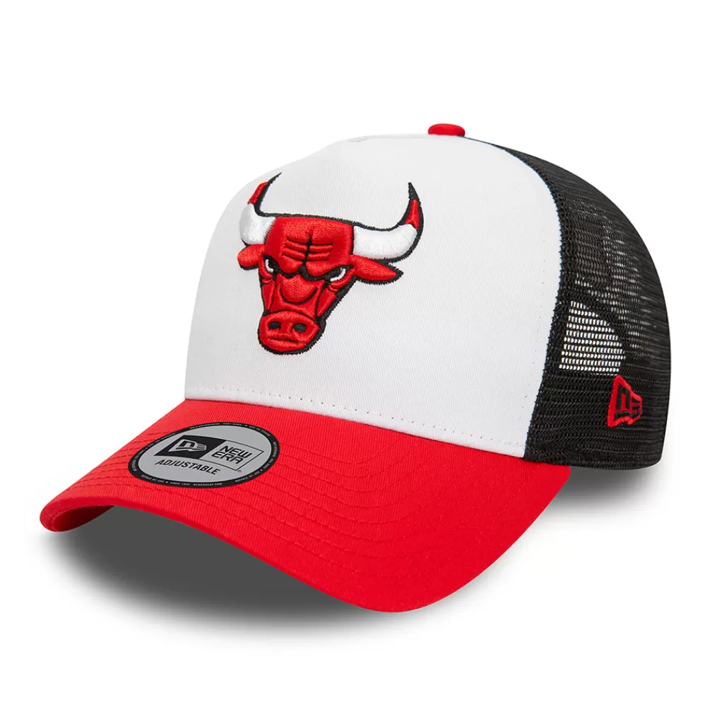 Casquettes Trucker | Casquettes Homme^New Era Casquette Trucker NBA Rear Arch A-Frame Chicago Bulls blanc-rouge-noir