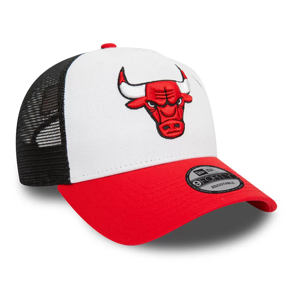 Casquettes Trucker | Casquettes Homme^New Era Casquette Trucker NBA Rear Arch A-Frame Chicago Bulls blanc-rouge-noir
