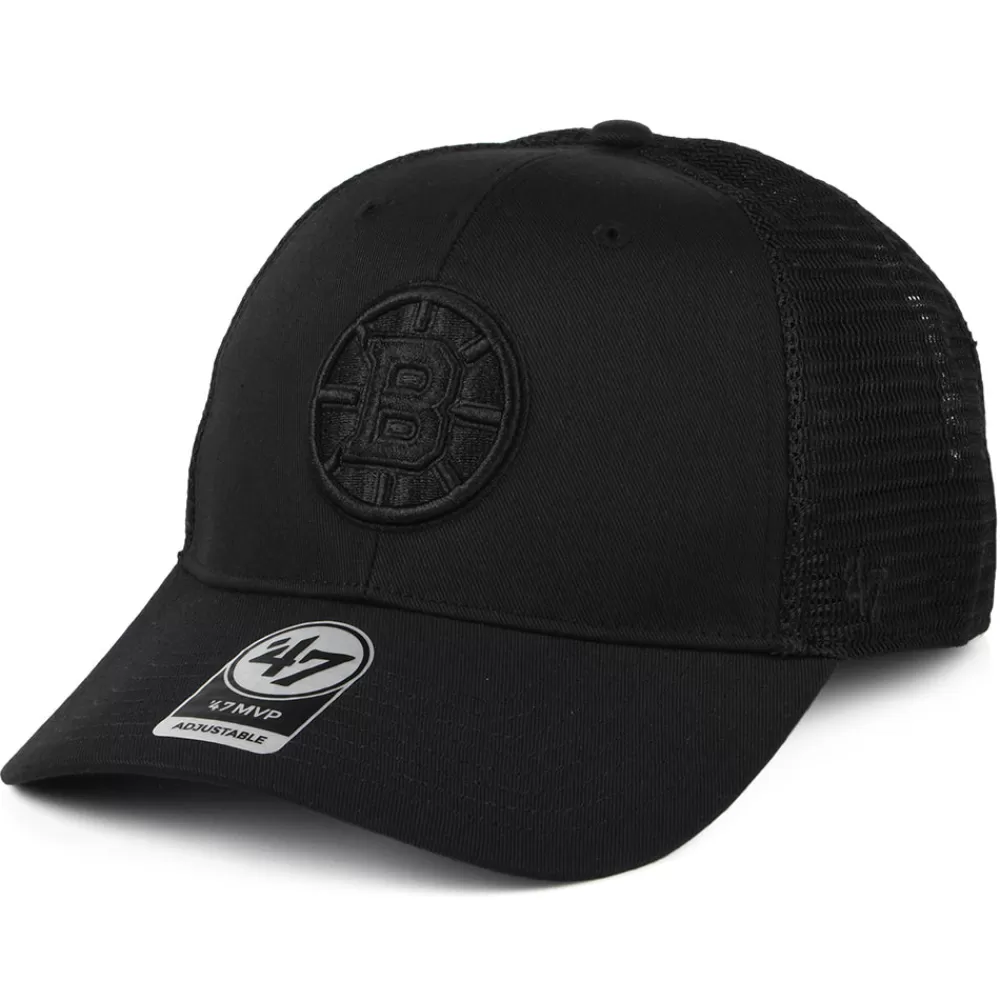 Casquettes Trucker | Casquettes Homme^47 Brand Casquette Trucker NHL Branson MVP Boston Bruins noir sur noir