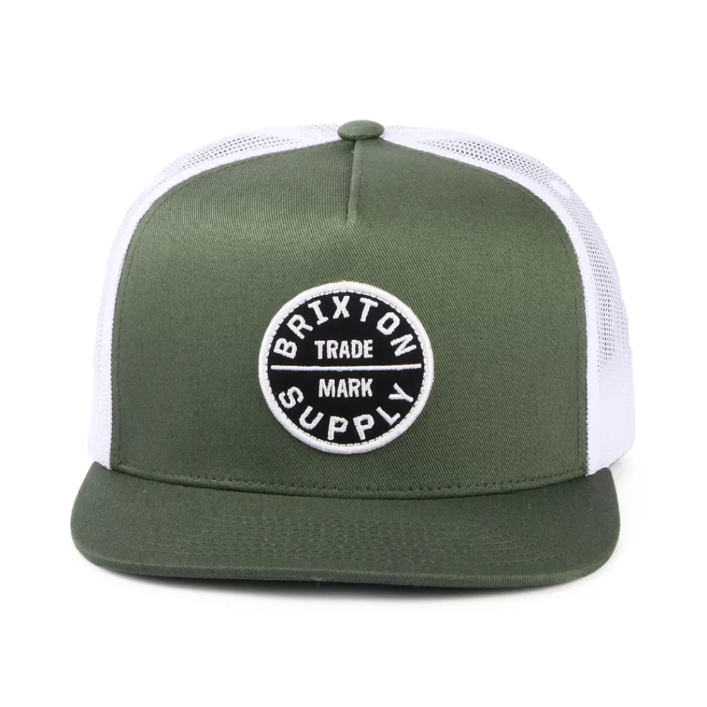 Casquettes Trucker | Casquettes Homme^Brixton Casquette Trucker Oath MP sauge foncé-blanc