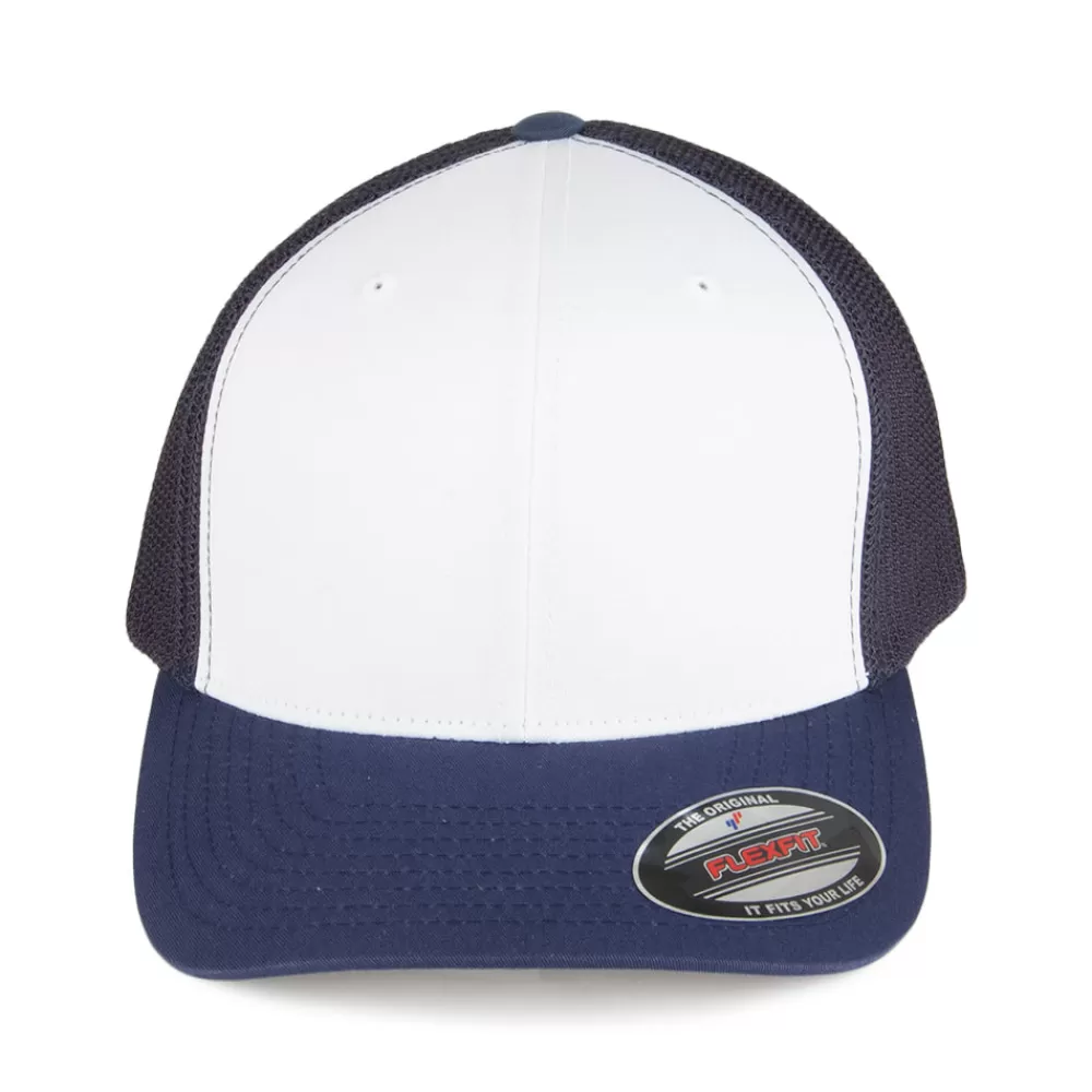 Casquettes Trucker | Casquettes De Baseball^FlexFit Casquette Trucker White Front bleu marine-blanc