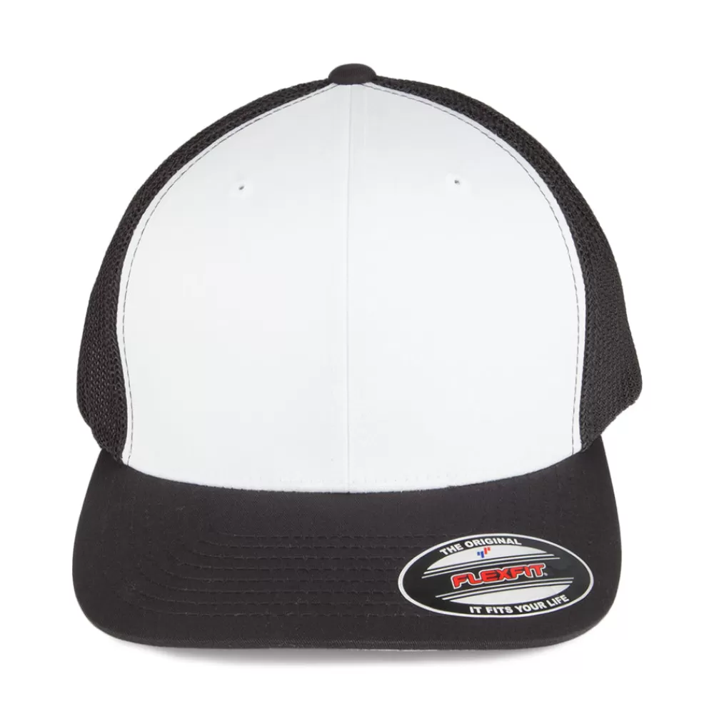 Casquettes Trucker | Casquettes De Baseball^FlexFit Casquette Trucker White Front noir-blanc