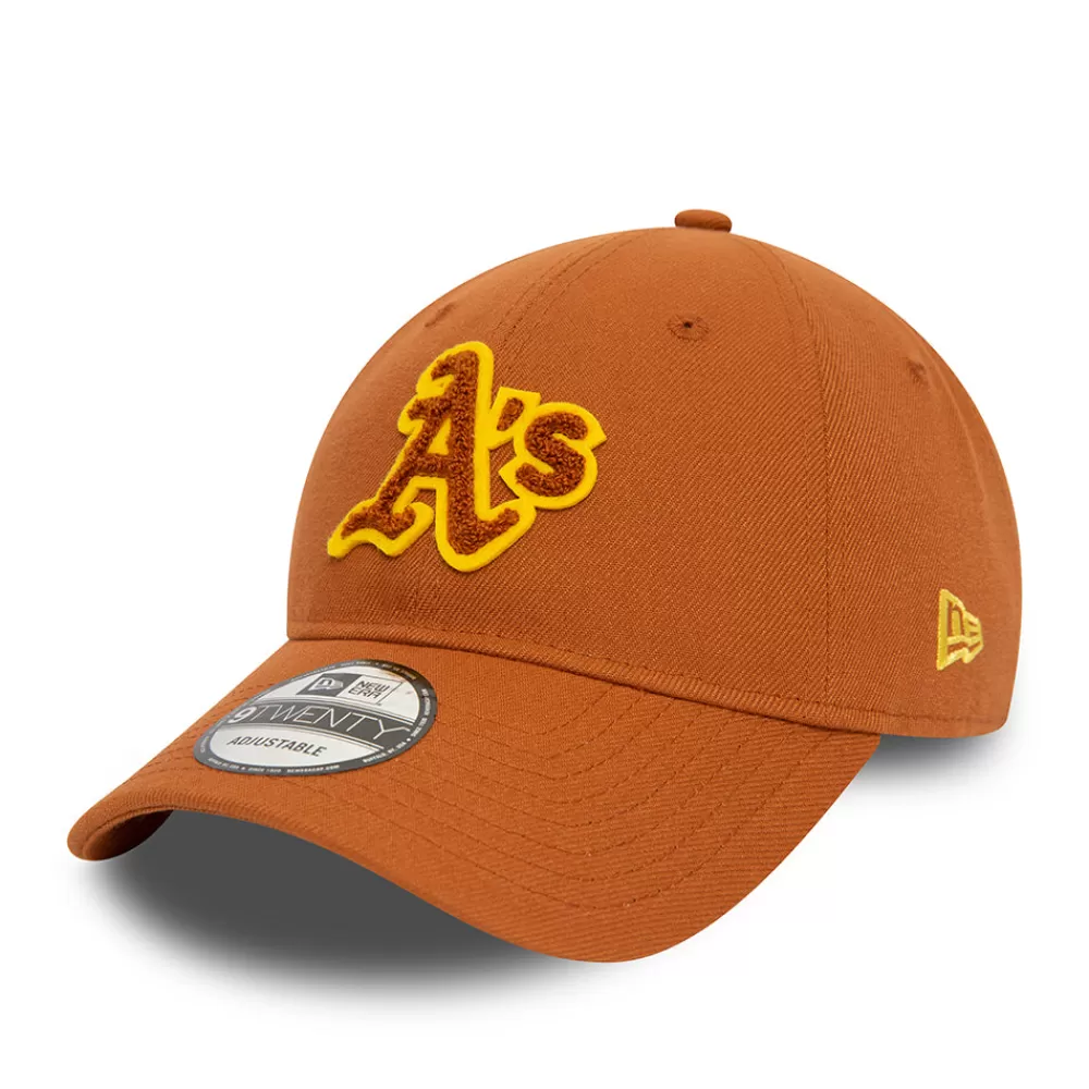 Casquettes Homme^New Era Casquette 9TWENTY MLB Boucle Oakland Athletics toffee-jaune