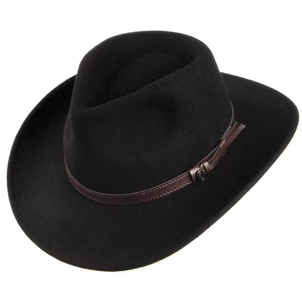Chapeaux Trilby | Chapeaux Fedora^Jaxon & James Chapeau Australien Déformable noir JAXON & JAMES