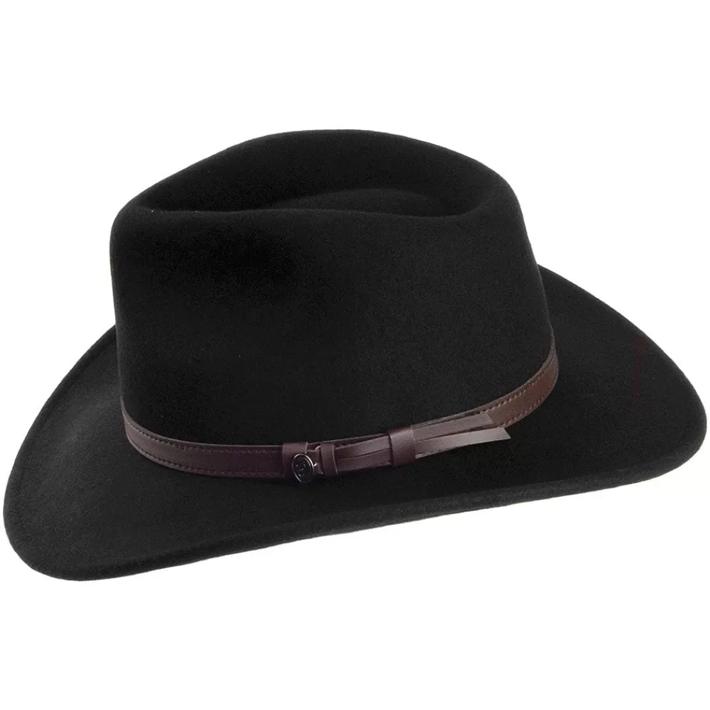 Chapeaux Trilby | Chapeaux Fedora^Jaxon & James Chapeau Australien Déformable noir JAXON & JAMES
