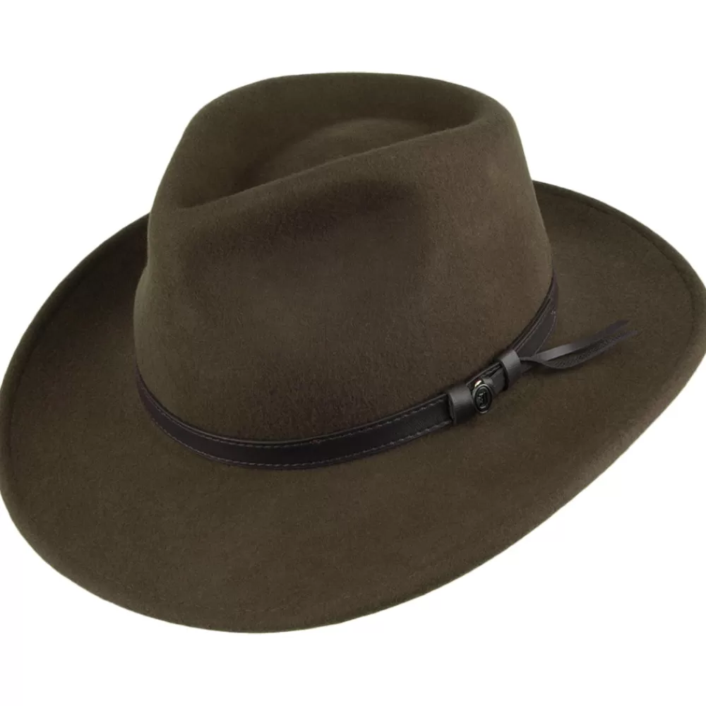 Chapeaux Trilby | Chapeaux Fedora^Jaxon & James Chapeau Australien Déformable olive JAXON & JAMES
