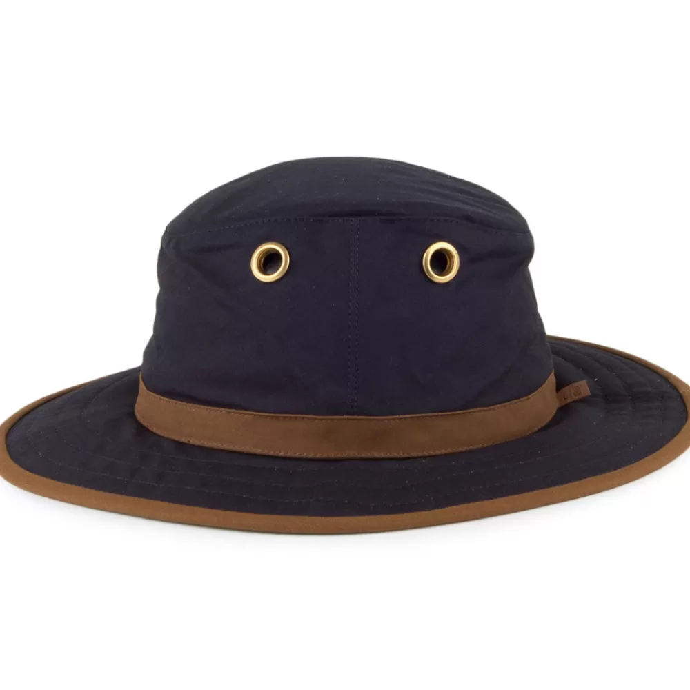 Chapeaux Été | Chapeaux De Pluie^Tilley Chapeau Australien en Coton Ciré TWC7 bleu marine-beige sable