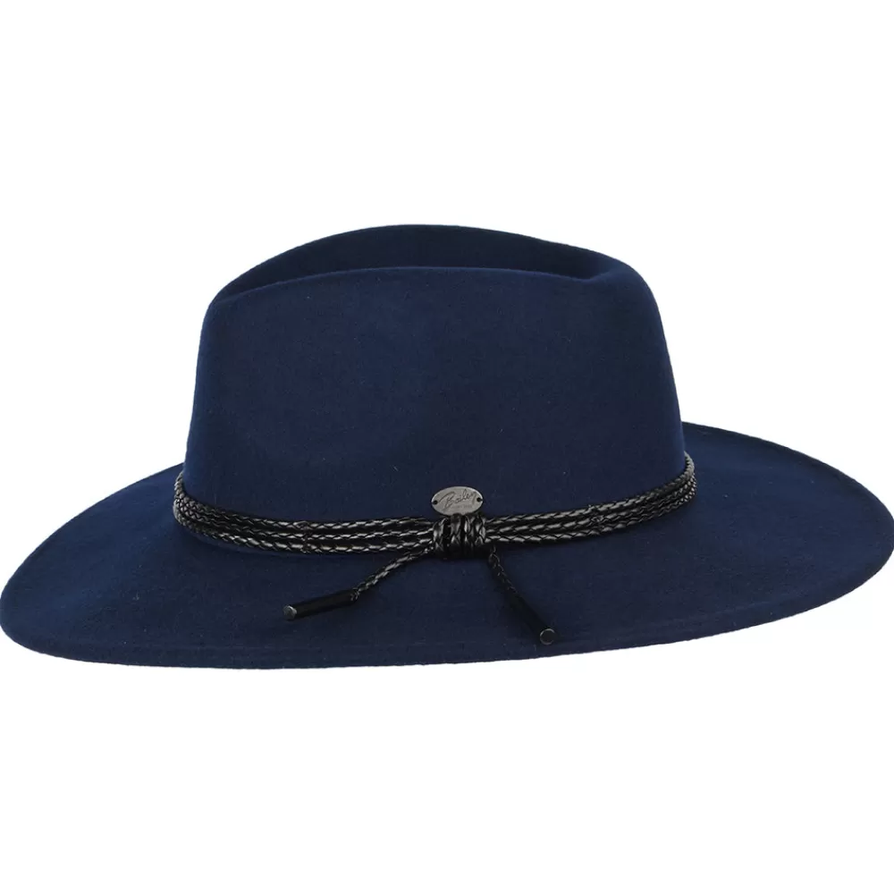 Chapeaux Trilby | Chapeaux Hiver^Bailey Chapeau Australien en Laine Feutrée Piston bleu marine