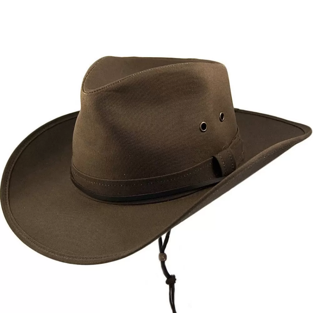 Chapeaux Trilby | Chapeaux Fedora^Jaxon & James Chapeau Australien en Toile Cirée marron JAXON & JAMES