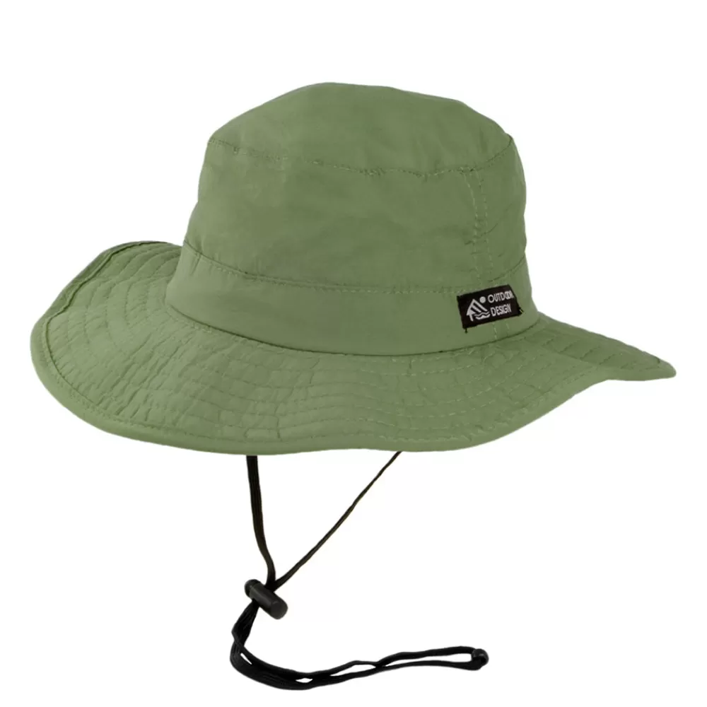 Chapeaux Été | Chapeaux Bob^Dorfman Pacific Chapeau Bob Boonie Pliable à Bord Large Evergreen fossil