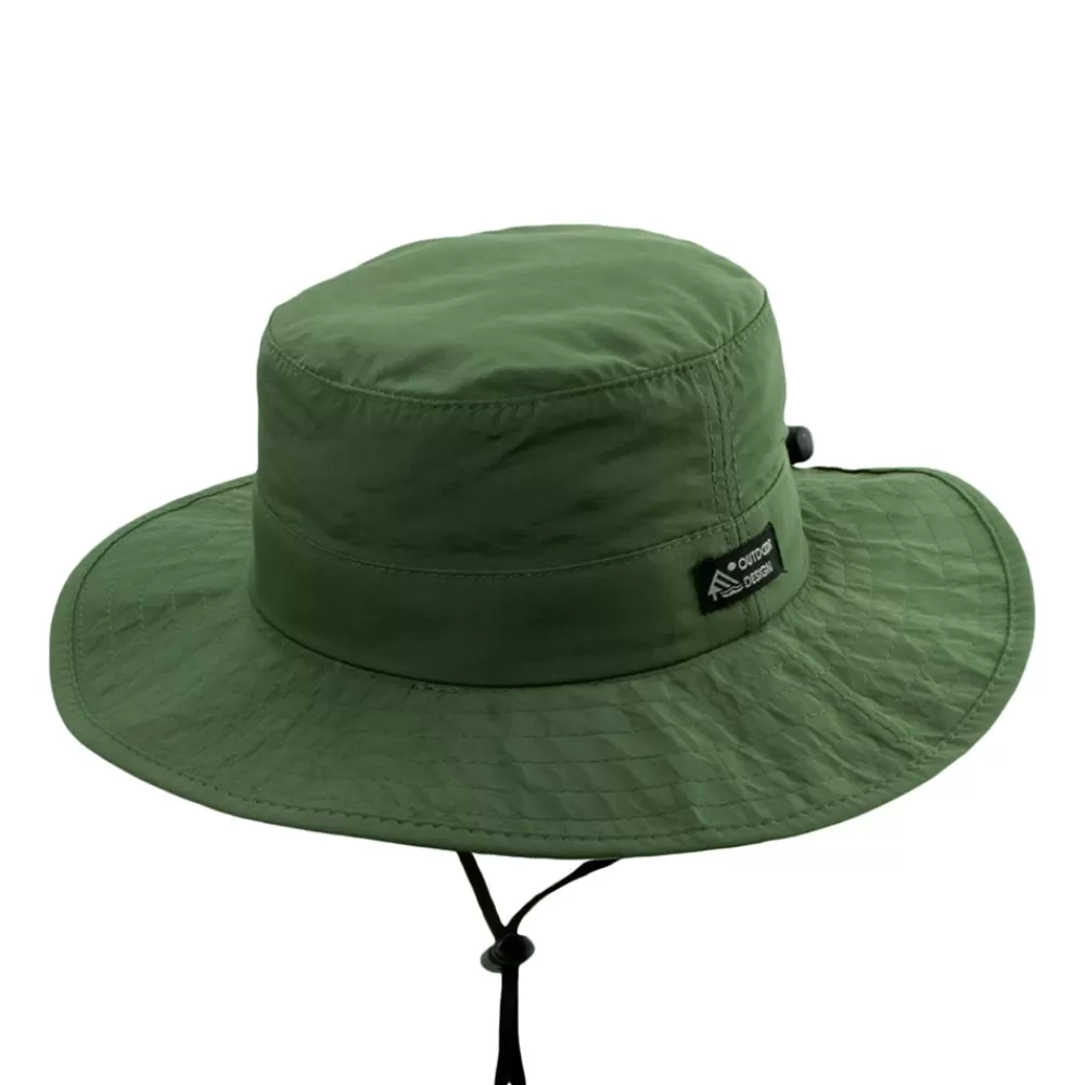 Chapeaux Été | Chapeaux Bob^Dorfman Pacific Chapeau Bob Boonie Pliable à Bord Large Evergreen olive