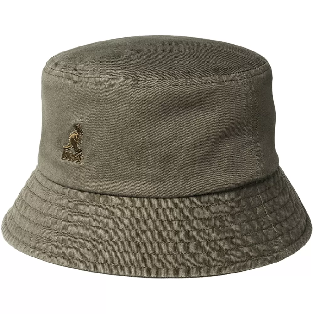 Chapeaux Bob | Chapeaux Été^Kangol Chapeau Bob en Coton Délavé olive