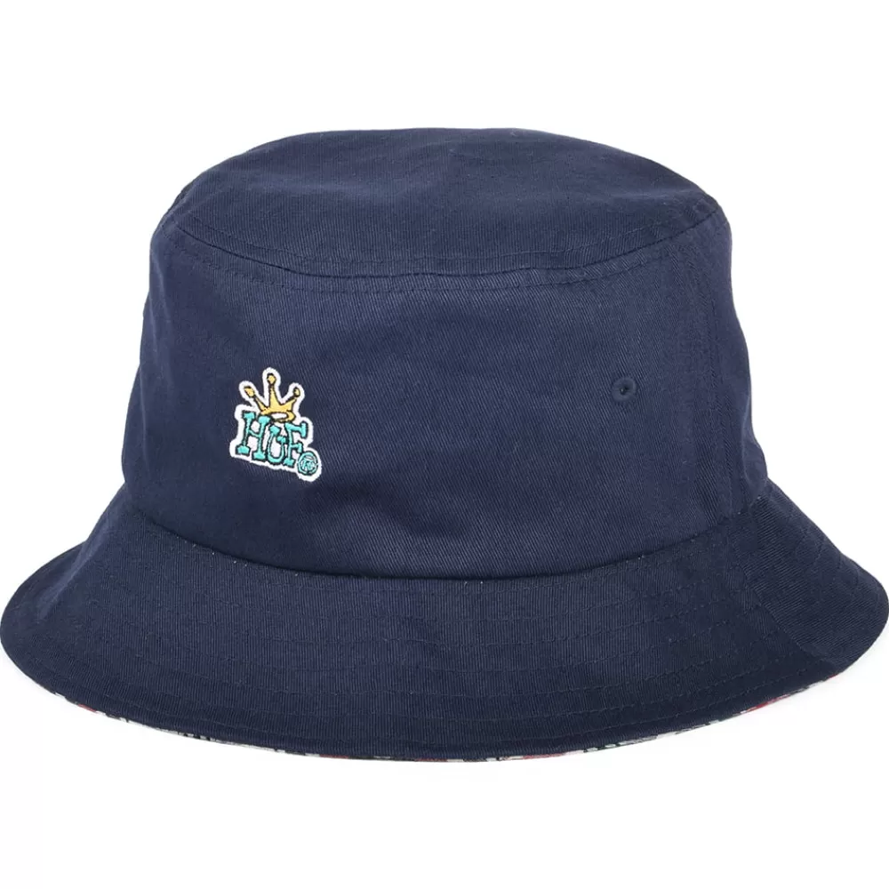 Chapeaux Bob | Bobs^HUF Chapeau Bob en Coton Réversible Crown bleu marine