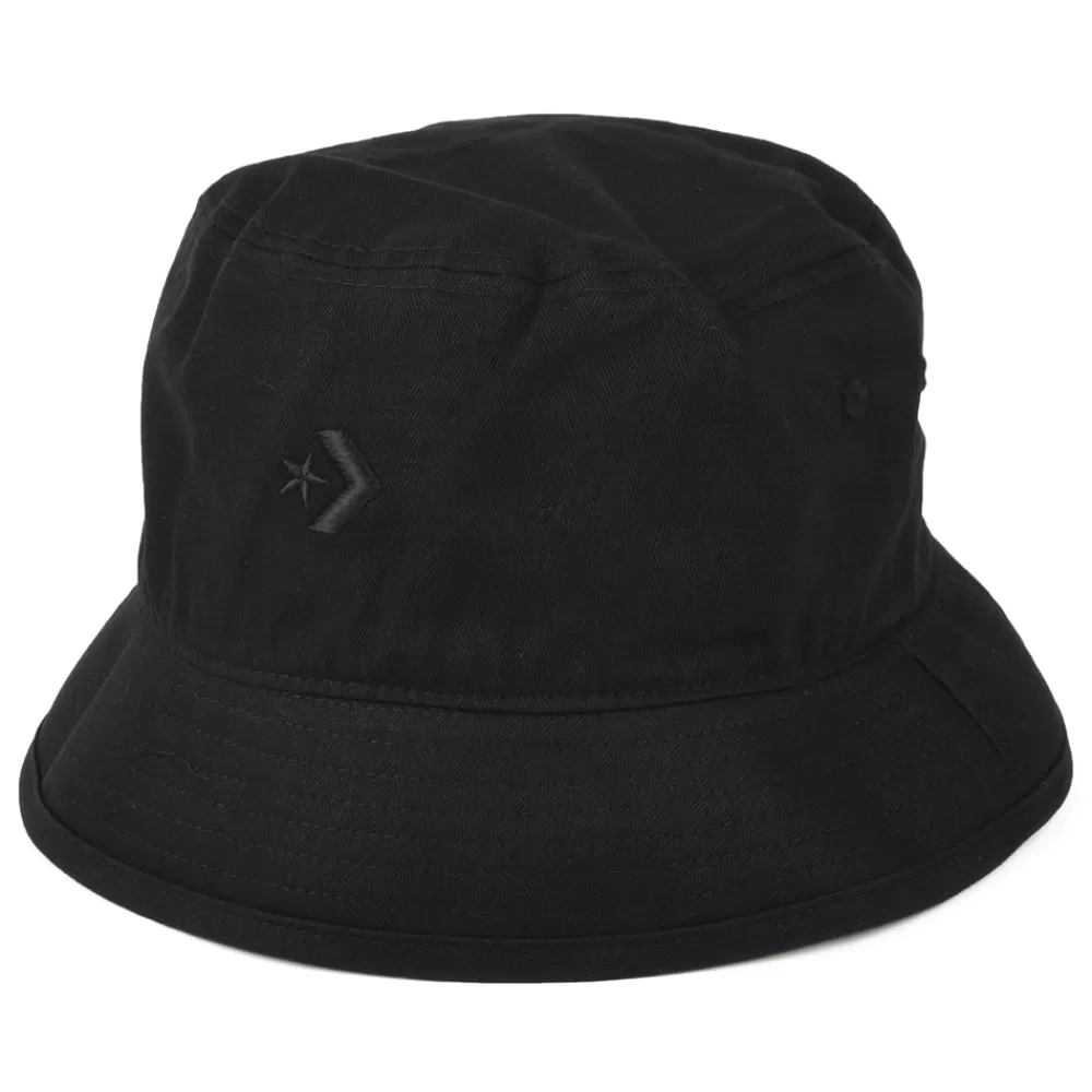 Chapeaux Bob | Bobs^Converse Chapeau Bob en Coton Sergé à Chevrons noir