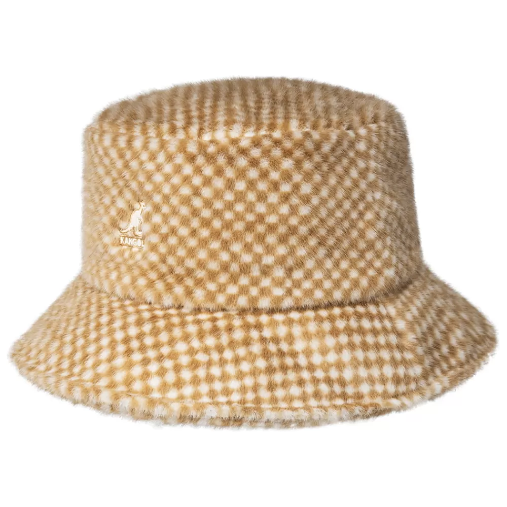 Fausse Fourrure | Chapeaux Hiver^Kangol Chapeau Bob en Fausse Fourrure à Carreaux beige sable