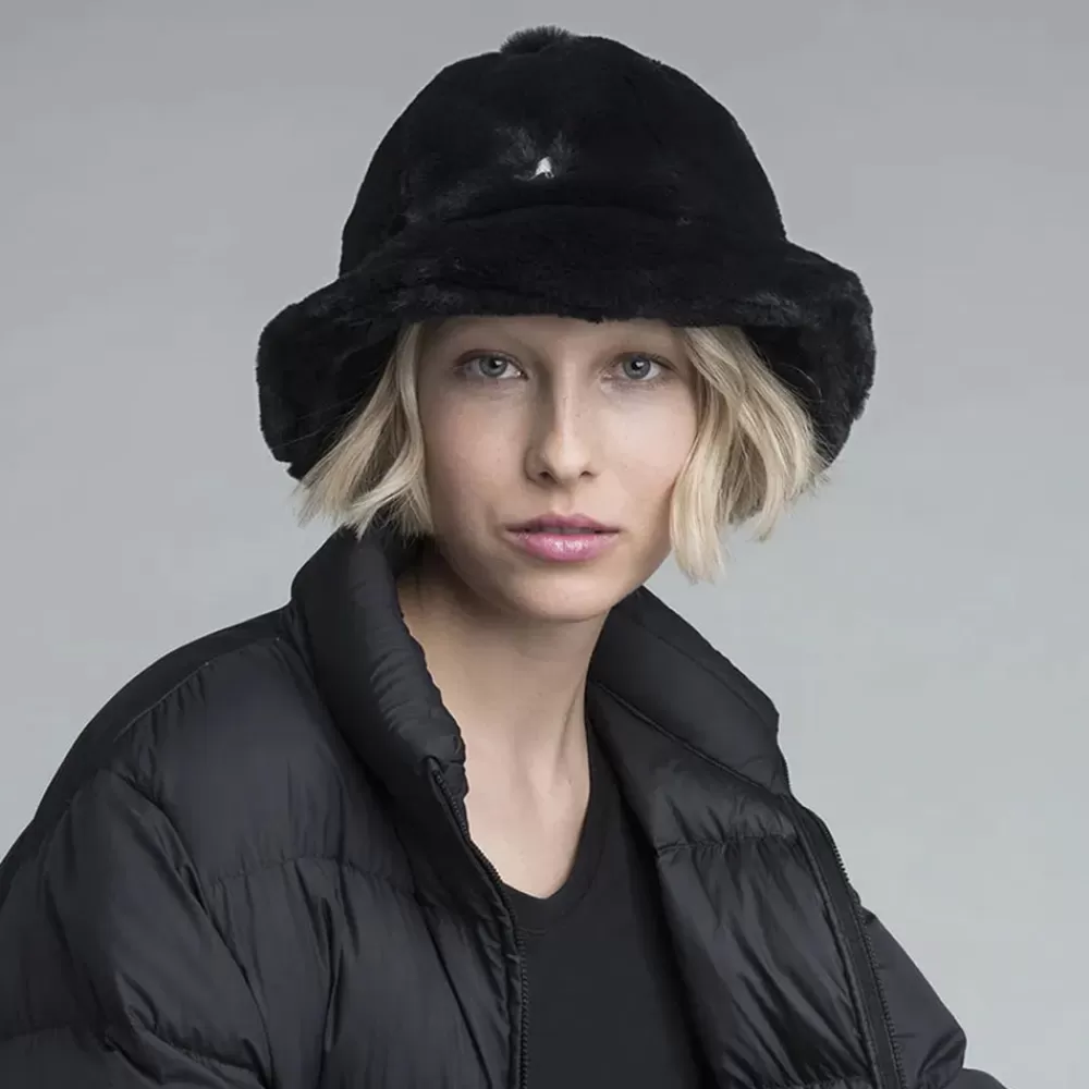 Fausse Fourrure | Chapeaux Bob^Kangol Chapeau Bob en Fausse Fourrure Casual noir