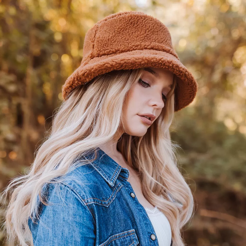 Fausse Fourrure | Chapeaux Hiver^Scala Chapeau Bob en Fausse Fourrure Sherpa Kirsten rouille