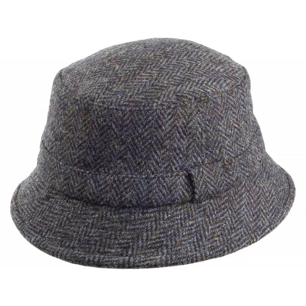 Chapeaux Bob | Chapeaux Hiver^Failsworth Chapeau Bob en Harris Tweed Grouse mélange de bleus