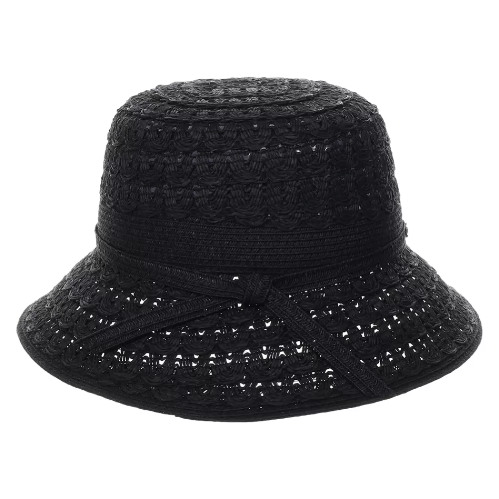 Chapeaux Été | Chapeaux De Paille^Cappelli Chapeau Bob en Papier Tressé Sorina noir