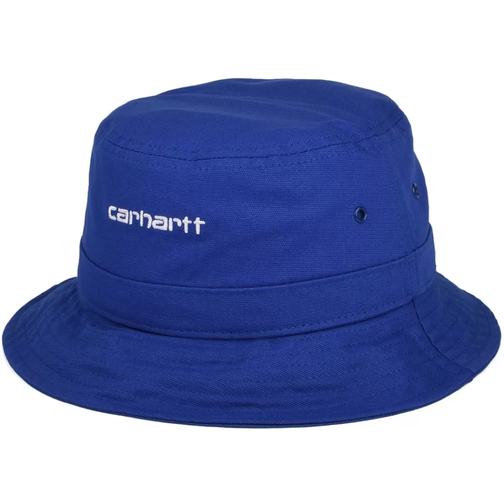 Chapeaux Bob | Bobs^Carhartt WIP Chapeau Bob en Toile de Coton Script bleu