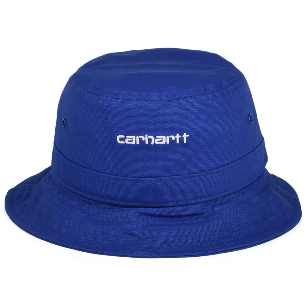 Chapeaux Bob | Bobs^Carhartt WIP Chapeau Bob en Toile de Coton Script bleu