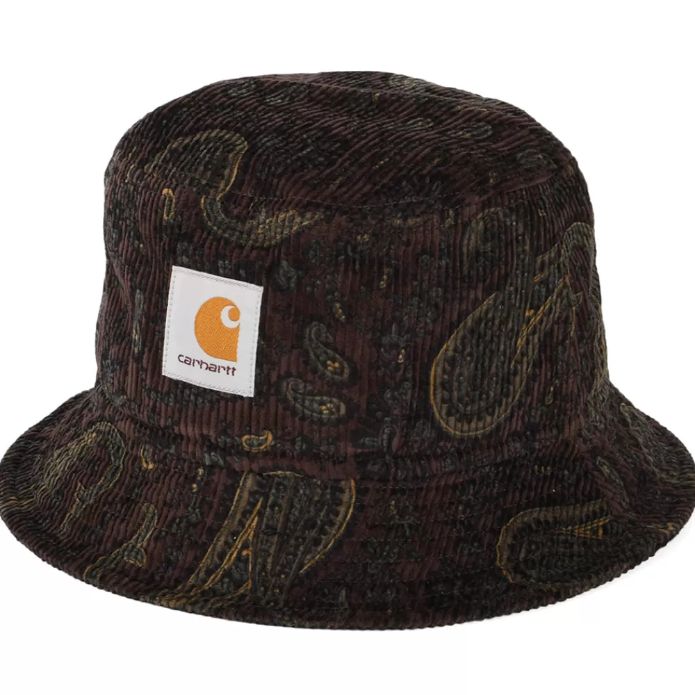Chapeaux Bob | Bobs^Carhartt WIP Chapeau Bob en Velours Côtelé Paisley mélange de bordeaux