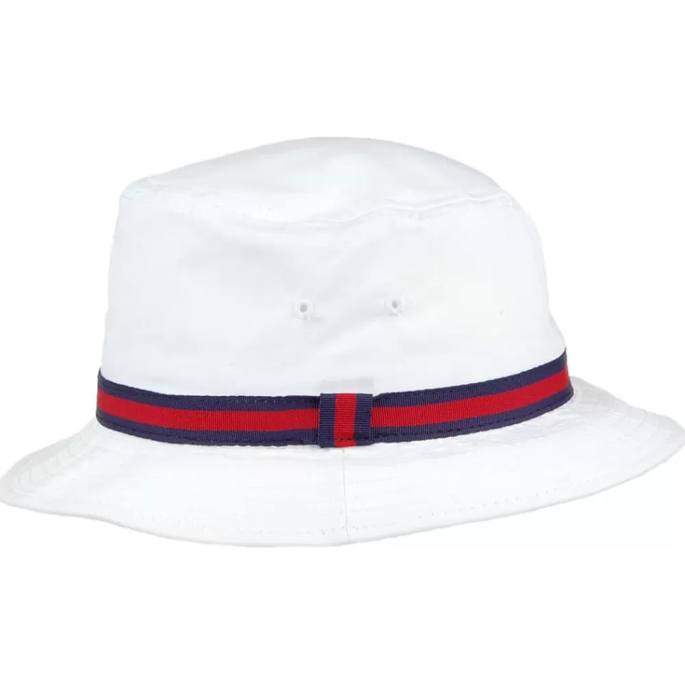 Chapeaux Bob | Chapeaux Été^Dorfman Pacific Chapeau Bob Hydrofuge à Rayures blanc