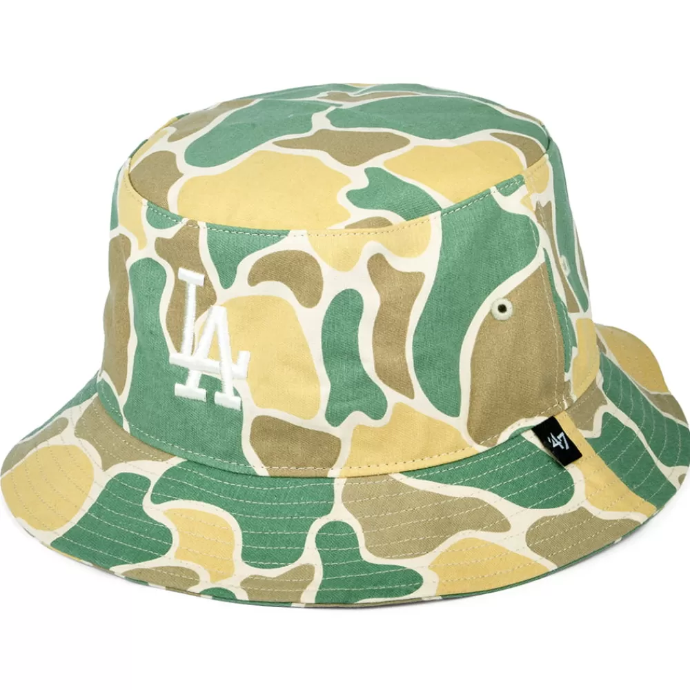 Chapeaux Bob | Bobs^47 Brand Chapeau Bob MLB Duck Camo L.A. Dodgers naturel-olive