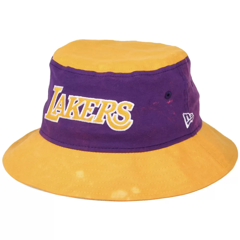 Chapeaux Bob | Bobs^New Era Chapeau Bob NBA Washed Pack L.A. Lakers jaune-violet