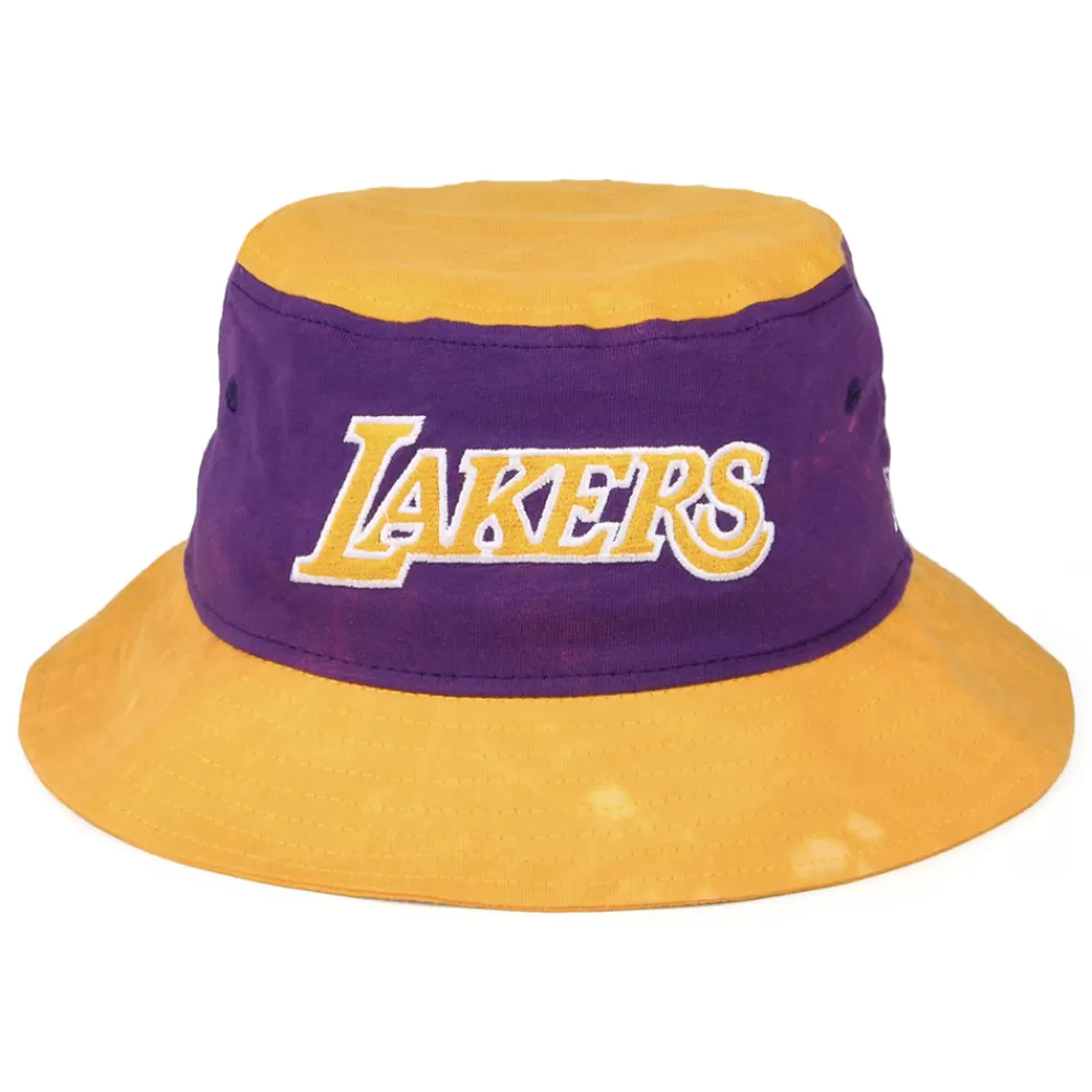 Chapeaux Bob | Bobs^New Era Chapeau Bob NBA Washed Pack L.A. Lakers jaune-violet