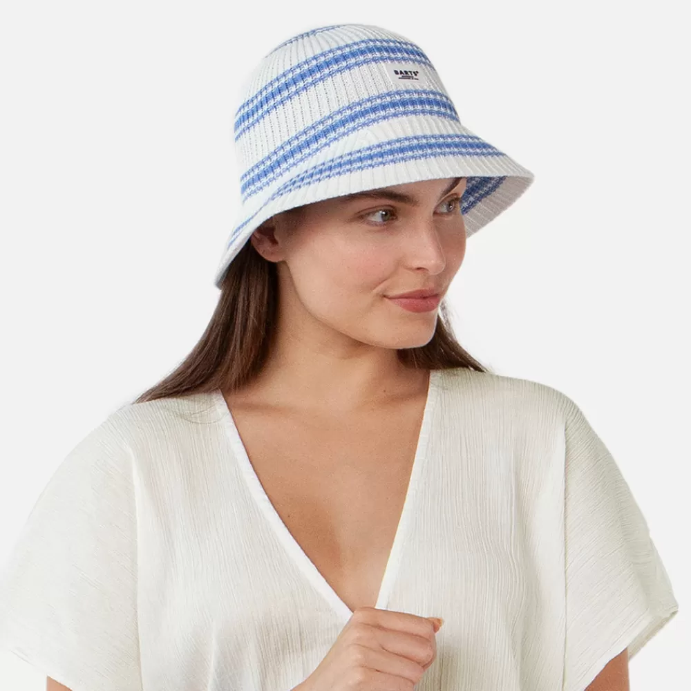 Chapeaux Été | Chapeaux Bob^Barts Chapeau Bob Recyclé Fijis blanc-bleu