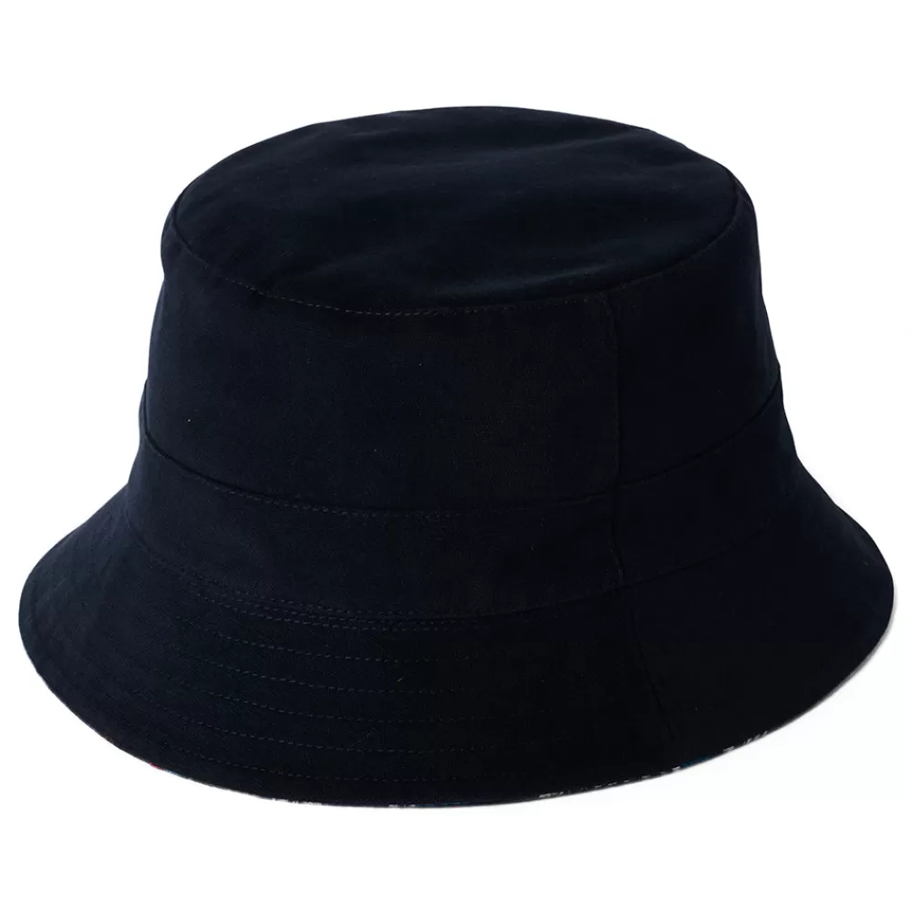 Chapeaux Bob | Chapeaux Été^Failsworth Chapeau Bob Réversible en Coton bleu marine foncé