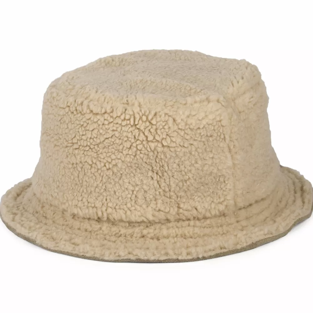 Chapeaux Hiver | Chapeaux Bob^Brixton Chapeau Bob Réversible en Imitation Peau de Mouton Reserve sable