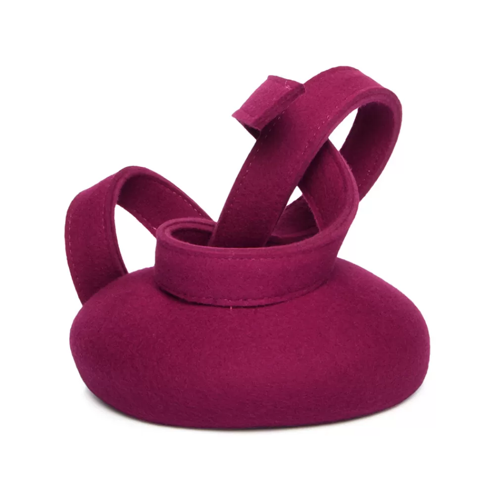 Chapeaux Cérémonie | Chapeaux Calots^Whiteley Chapeau Calot en Laine avec Boucles Beatrice magenta