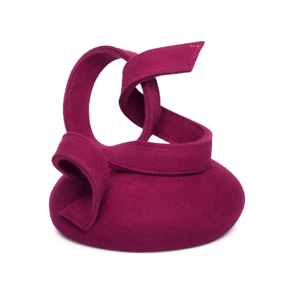 Chapeaux Cérémonie | Chapeaux Calots^Whiteley Chapeau Calot en Laine avec Boucles Beatrice magenta