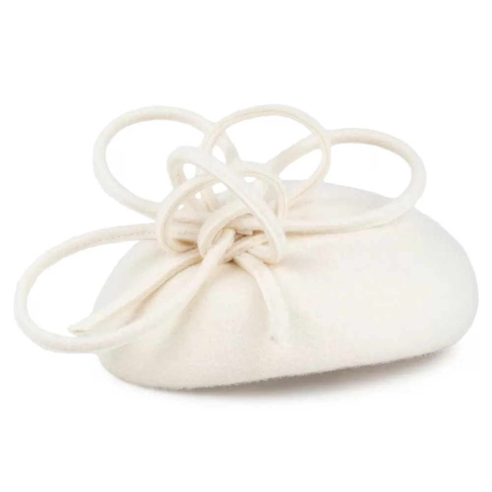 Chapeaux Cérémonie | Chapeaux Calots^Whiteley Chapeau Calot en Laine avec Boucles Rosey blanc hiver