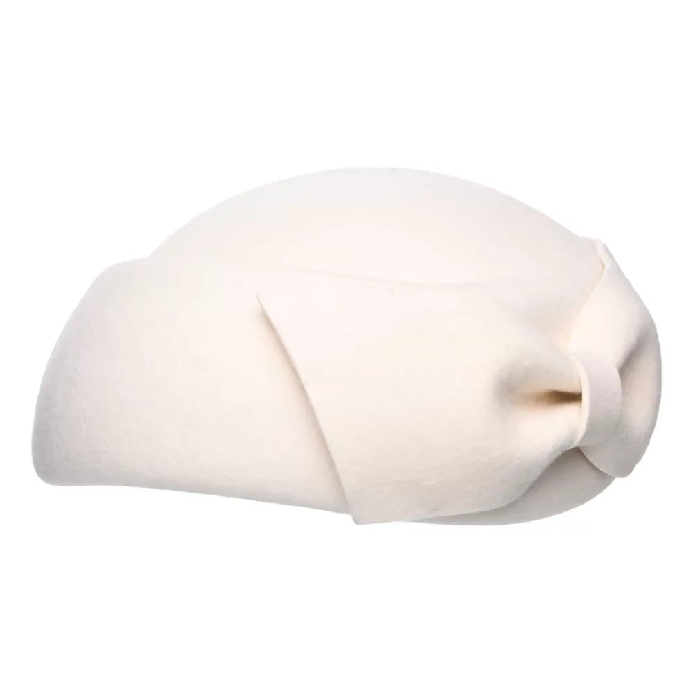 Chapeaux Cérémonie | Chapeaux Calots^Whiteley Chapeau Calot en Laine avec Nœud Avery blanc hiver