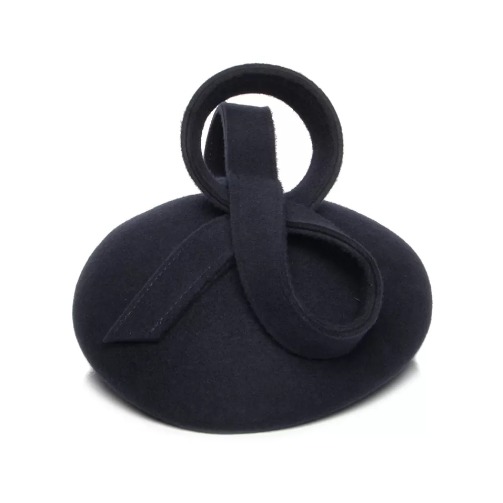 Chapeaux Cérémonie | Chapeaux Calots^Whiteley Chapeau Calot en Laine Jenny bleu marine