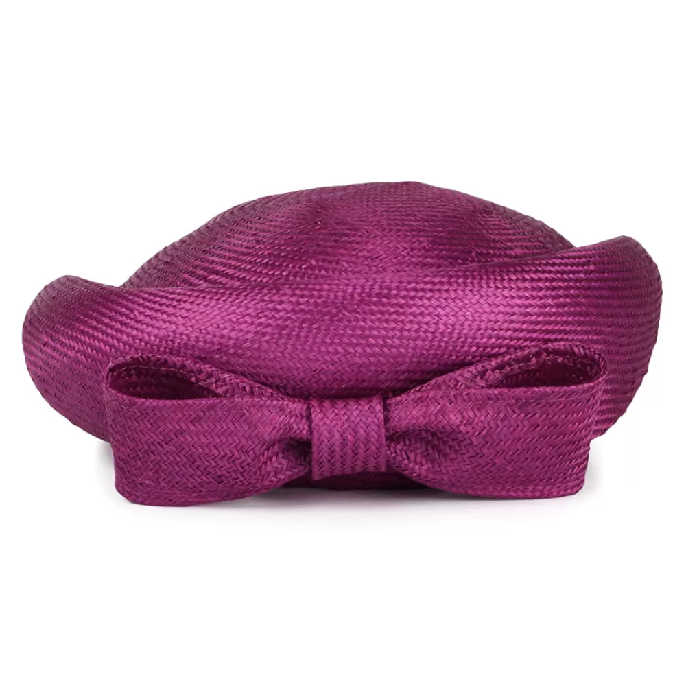 Chapeaux De Paille | Chapeaux Cérémonie^Whiteley Chapeau Calot en Paille Alexia magenta
