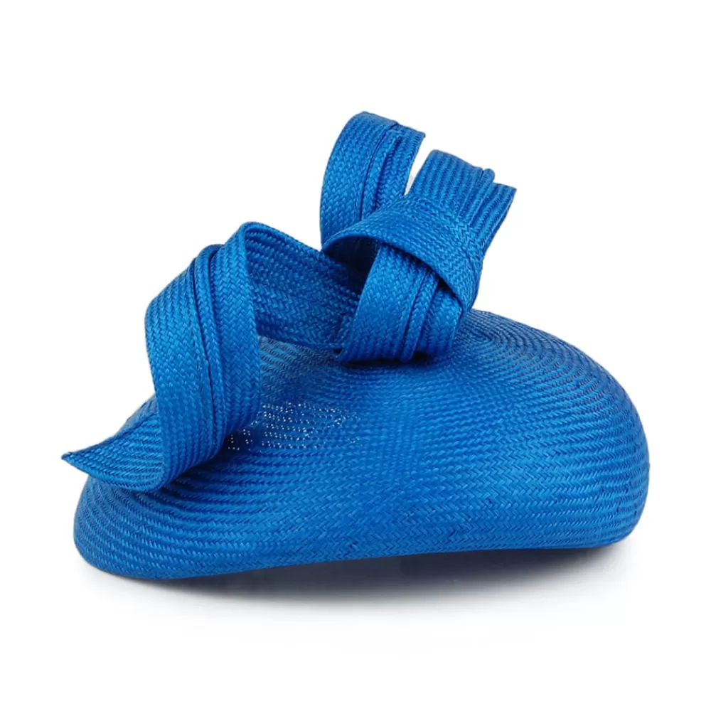 Chapeaux De Paille | Chapeaux Cérémonie^Whiteley Chapeau Calot en Paille Duchesse De Cambridge bleu vif