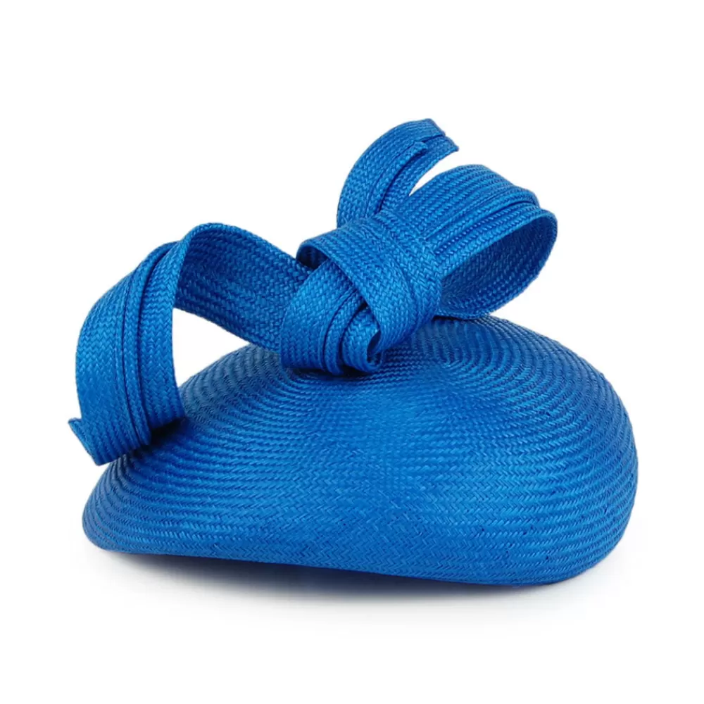 Chapeaux De Paille | Chapeaux Cérémonie^Whiteley Chapeau Calot en Paille Duchesse De Cambridge bleu vif