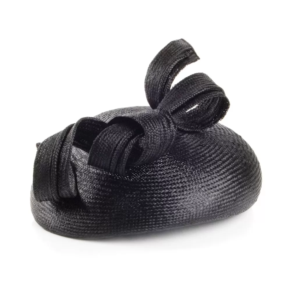 Chapeaux De Paille | Chapeaux Cérémonie^Whiteley Chapeau Calot en Paille Duchesse De Cambridge noir