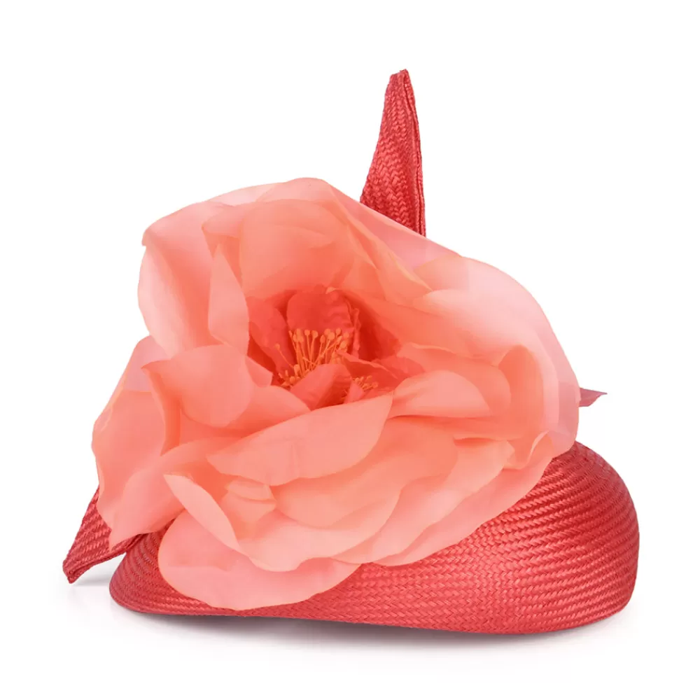 Chapeaux De Paille | Chapeaux Cérémonie^Whiteley Chapeau Calot en Paille Fleur pêche