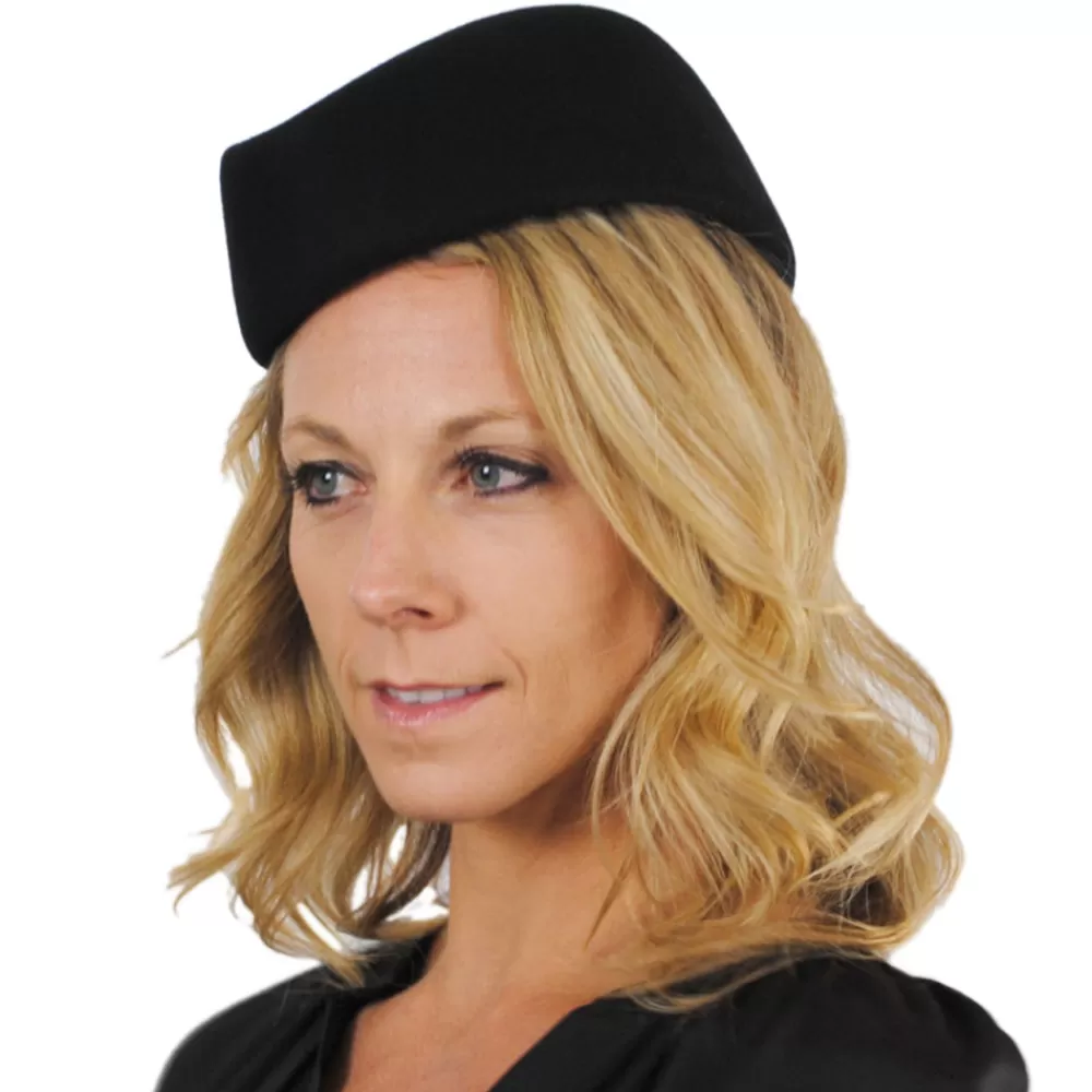 Chapeaux Cérémonie | Chapeaux Calots^sur la tête Chapeau Calot Hôtesse de l'Air noir SUR LA TÊTE