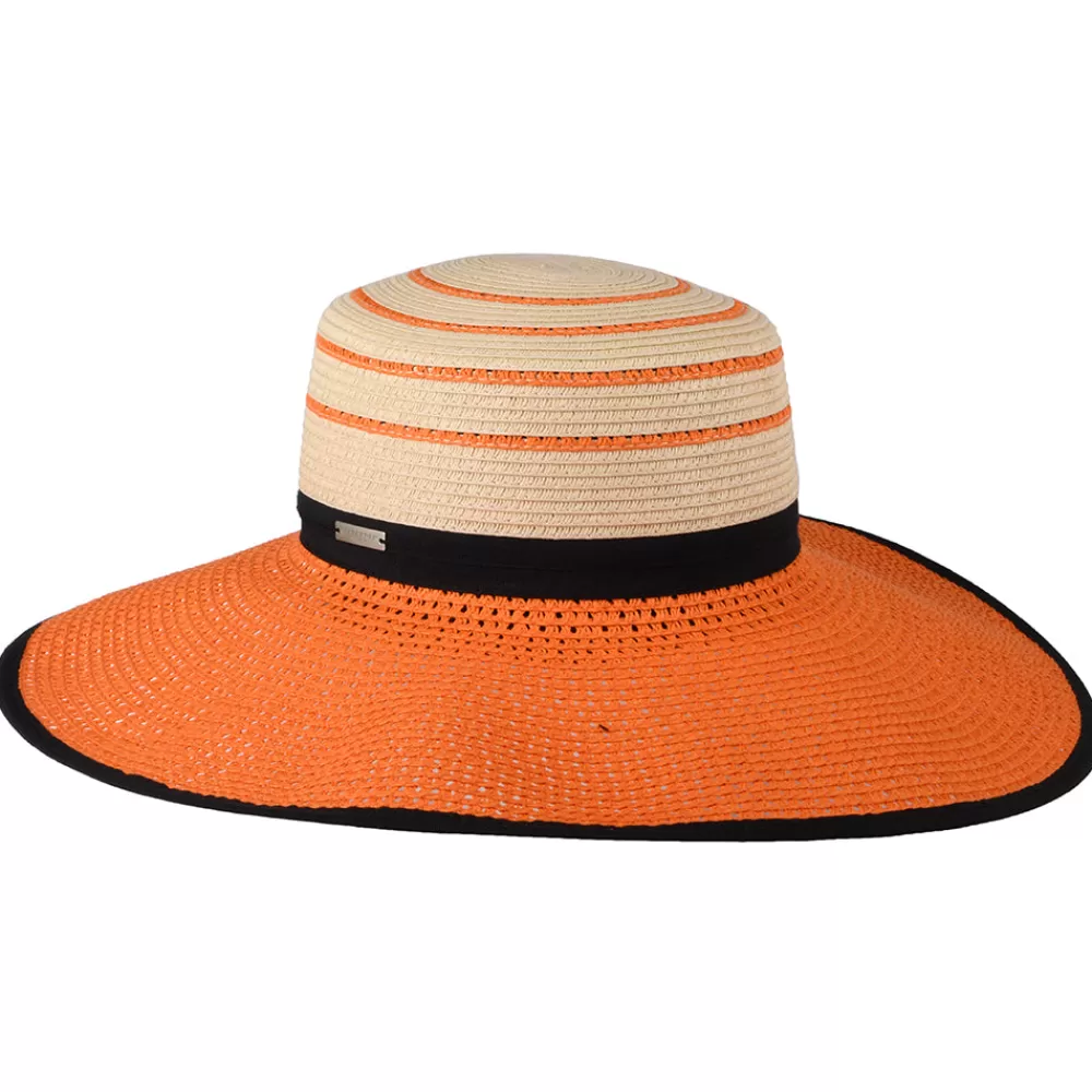 Chapeaux Été | Chapeaux De Paille^Seeberger Chapeau Canotier en Paille Toyo naturel-orange